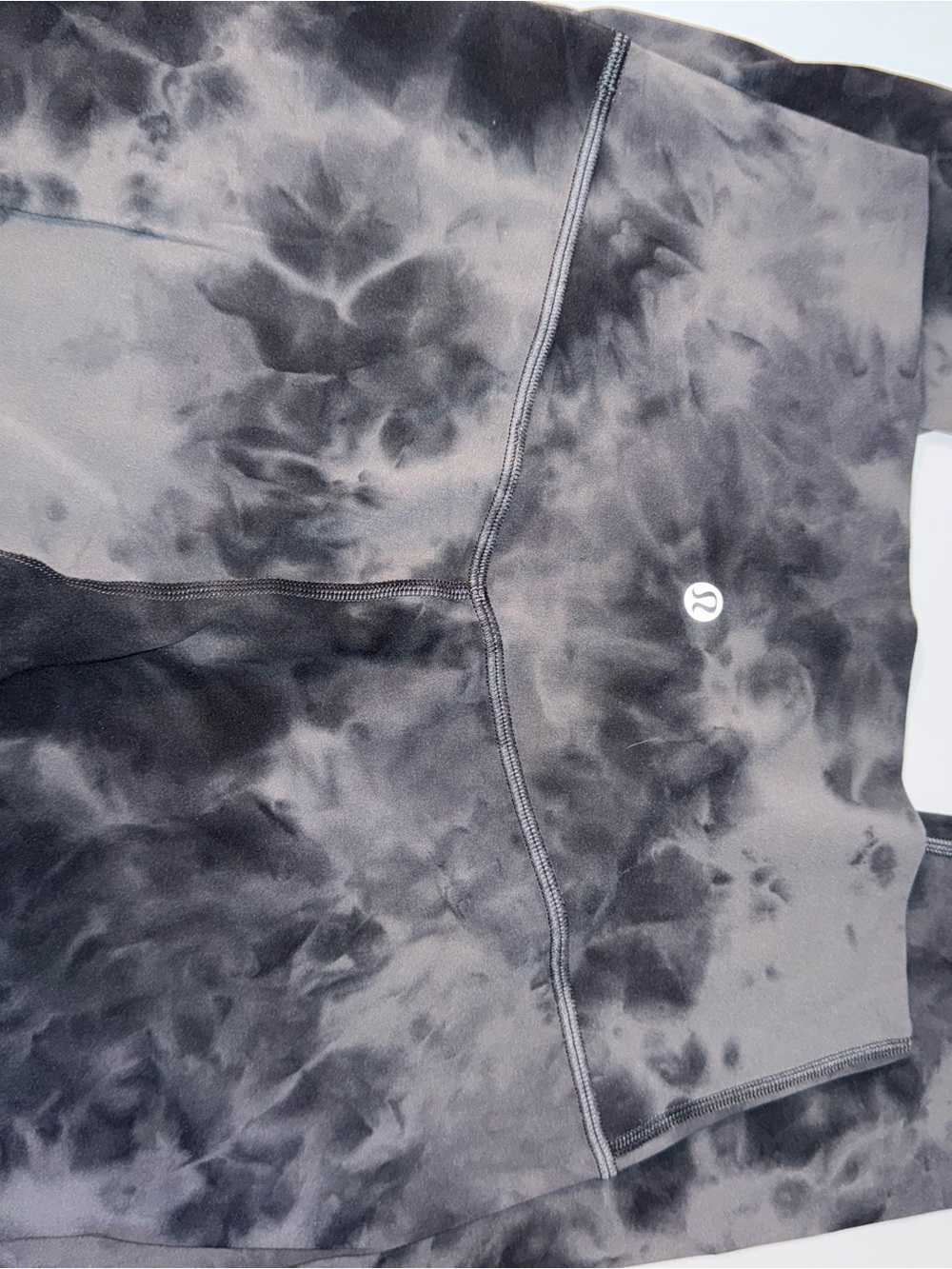 lululemon athletica Black and Gray Tie-Dye Leggings